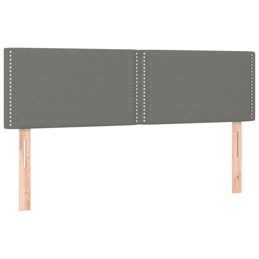 Zagłówki do łóżka, 2 szt., ciemnoszare, 72x5x78/88 cm, tkanina Lumarko!