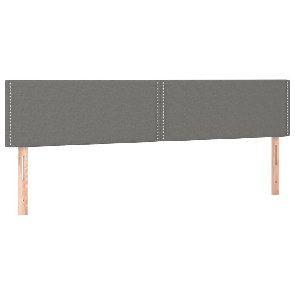 Zagłówki do łóżka, 2 szt., ciemnoszary, 100x5x78/88 cm, tkanina Lumarko!