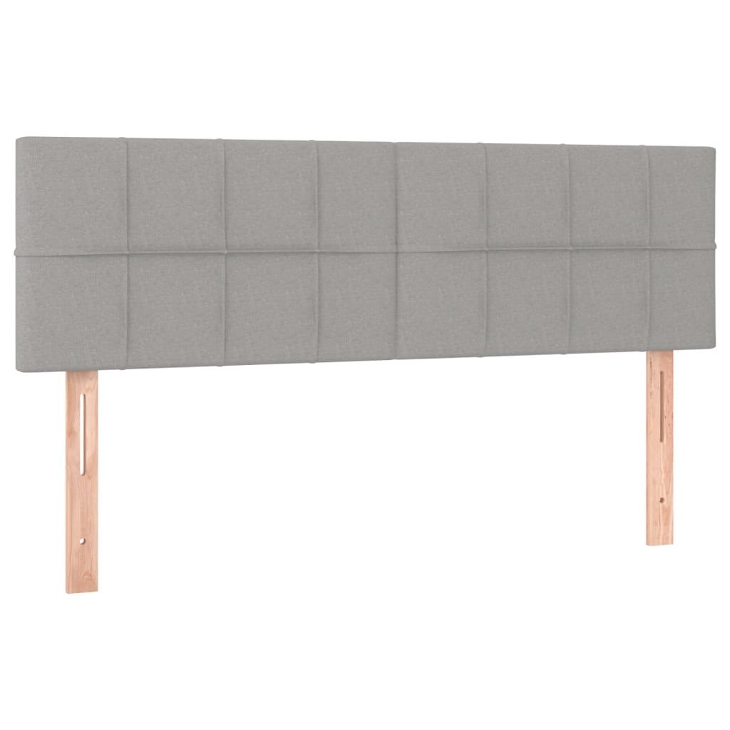 Zagłówki do łóżka, 2 szt., jasnoszare, 72x5x78/88 cm, tkanina Lumarko!