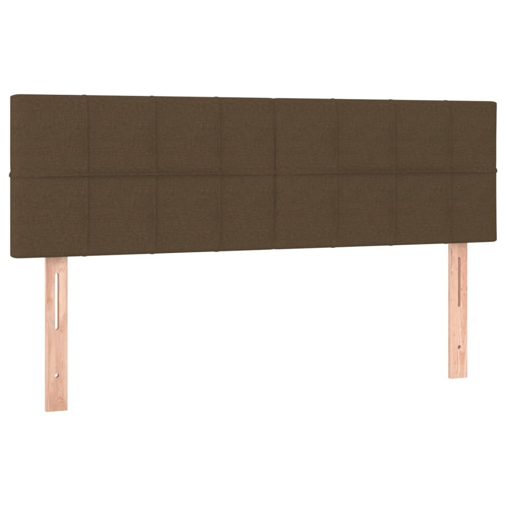 Zagłówki do łóżka, 2 szt, ciemnobrązowe, 72x5x78/88 cm, tkanina Lumarko!
