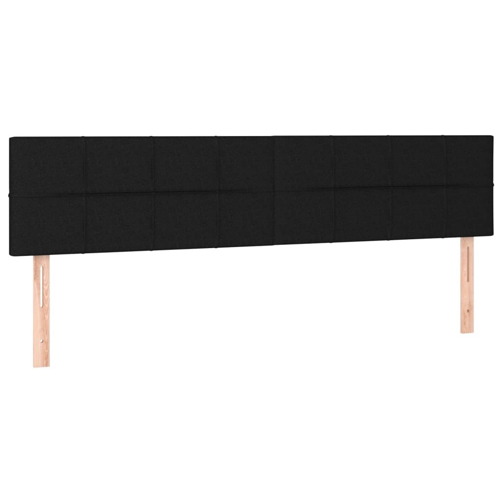 Zagłówki do łóżka, 2 szt., czarny, 80x5x78/88 cm, tkanina Lumarko!