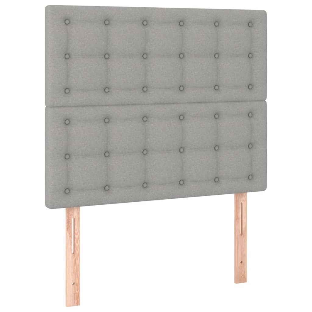 Zagłówki do łóżka, 2 szt., jasnoszary, 80x5x78/88 cm, tkanina Lumarko!