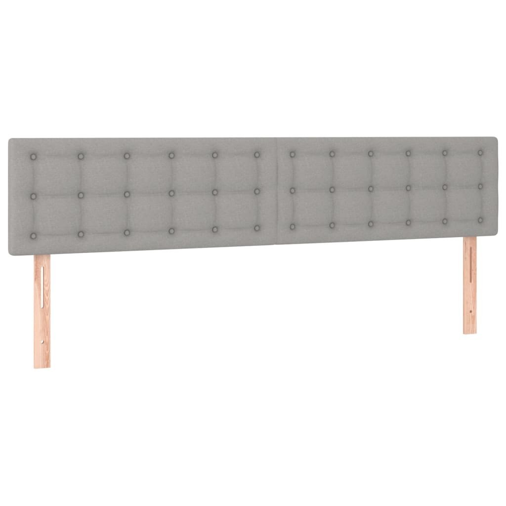 Zagłówki do łóżka, 2 szt., jasnoszary, 80x5x78/88 cm, tkanina Lumarko!