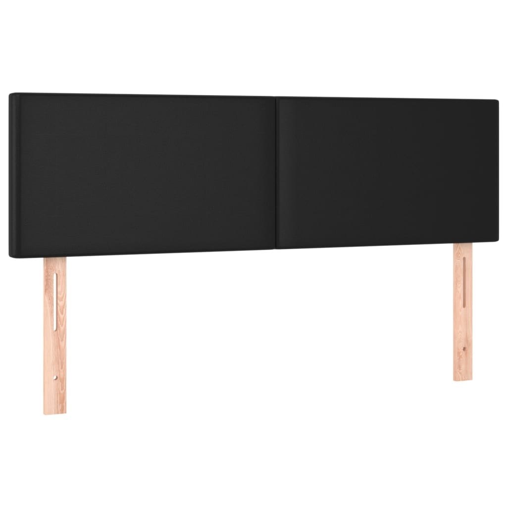Zagłówki do łóżka, 2 szt, czarne, 72x5x78/88 cm, sztuczna skóra Lumarko!