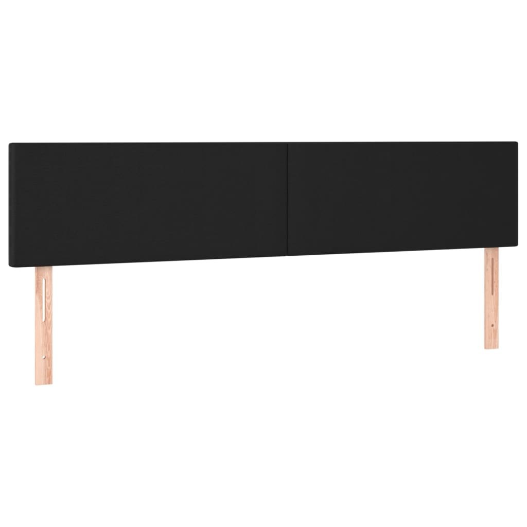 Zagłówki do łóżka, 2 szt., czarny, 80x5x78/88cm, sztuczna skóra Lumarko!