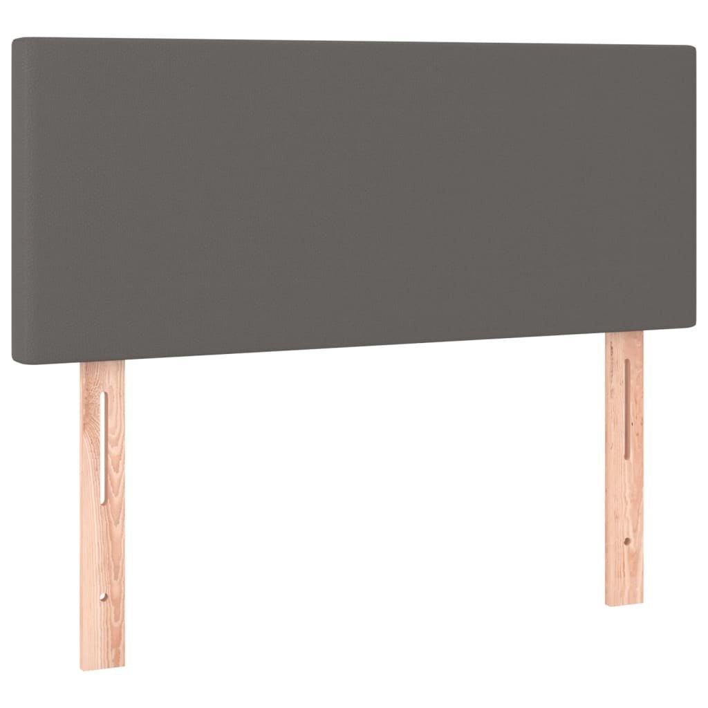 Zagłówek do łóżka, szary, 100x5x78/88 cm, sztuczna skóra Lumarko!