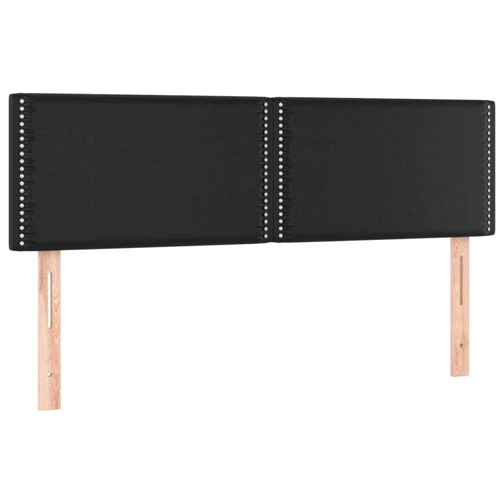 Zagłówki do łóżka, 2 szt, czarne, 72x5x78/88 cm, sztuczna skóra Lumarko!
