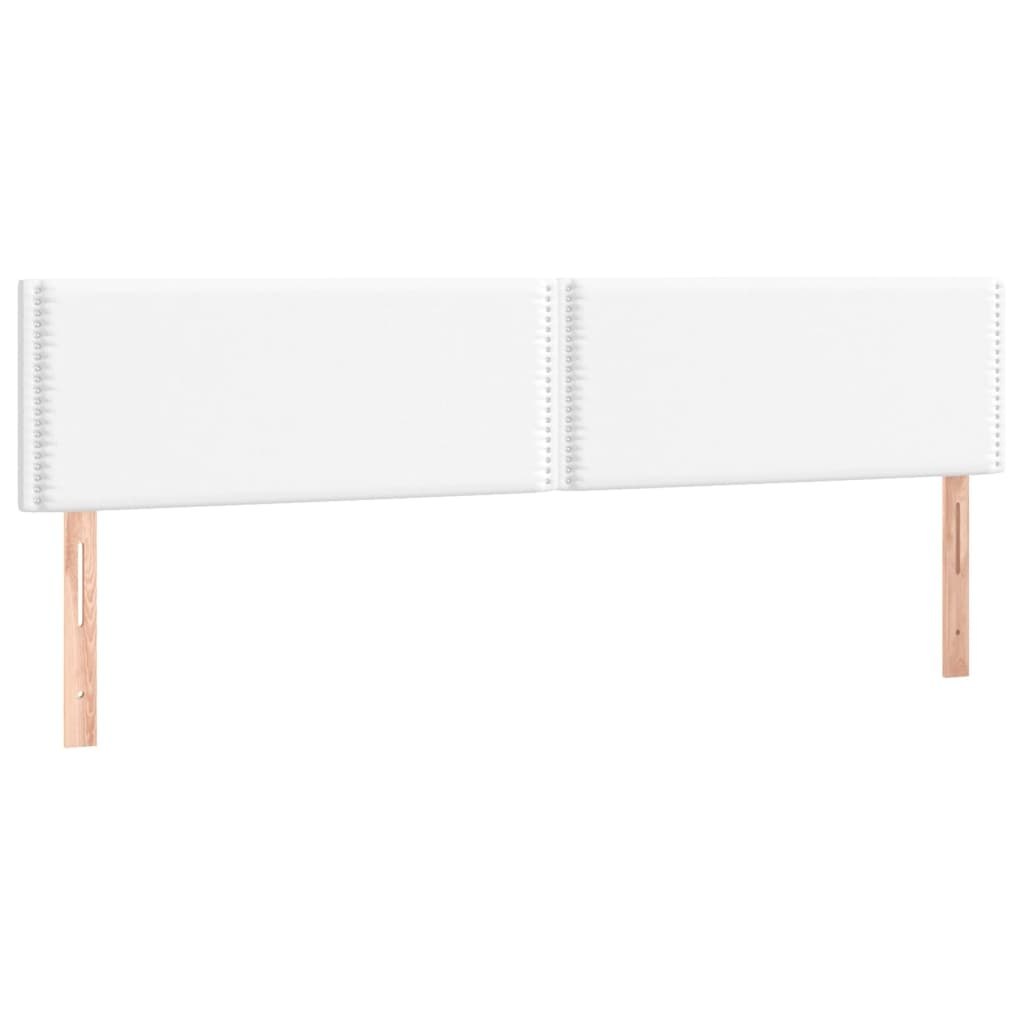 Zagłówki do łóżka, 2 szt., biały, 100x5x78/88cm, sztuczna skóra Lumarko!