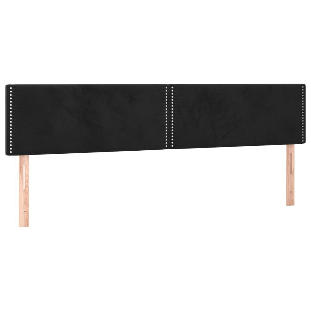 Zagłówki do łóżka, 2 szt., czarny, 100x5x78/88 cm, aksamitny Lumarko!