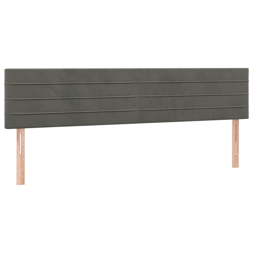 Zagłówki do łóżka, 2 szt, ciemnoszary, 100x5x78/88cm, aksamitny Lumarko!