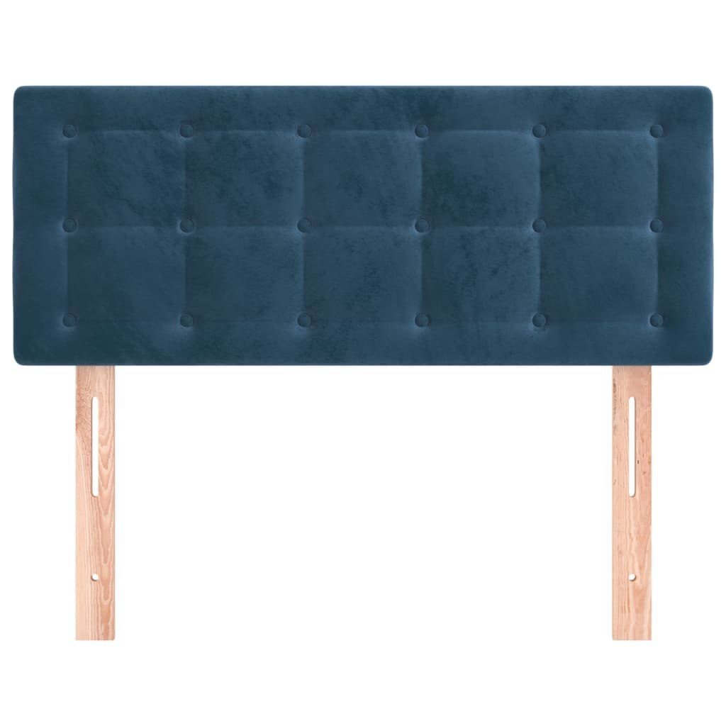Zagłówek do łóżka, ciemnoniebieski, 80x5x78/88 cm, aksamit Lumarko!