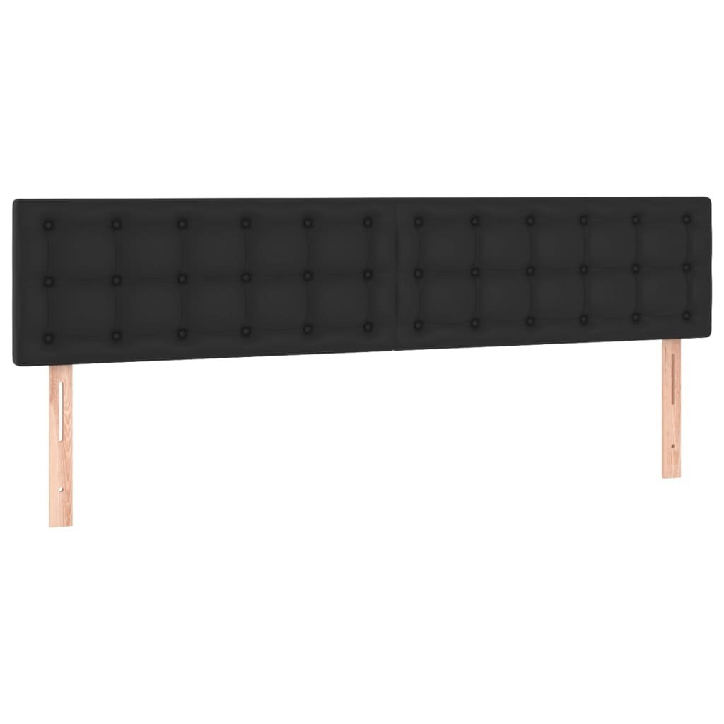 Zagłówki do łóżka, 2 szt., czarny, 80x5x78/88cm, sztuczna skóra Lumarko!