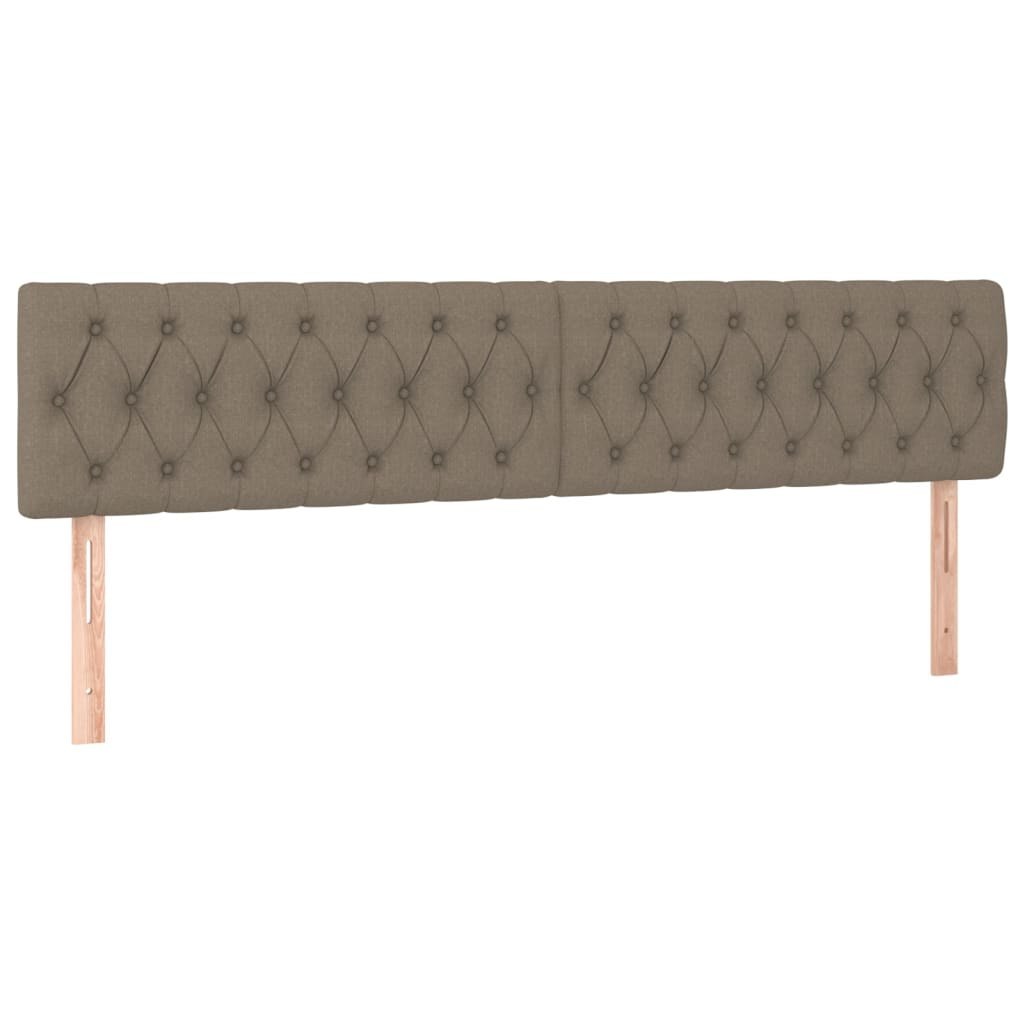 Zagłówki do łóżka, 2 szt., taupe, 90x7x78/88 cm, tkanina Lumarko!