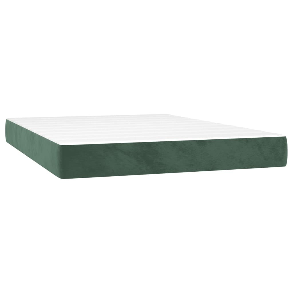 Materac kieszeniowy, ciemnozielony, 140x200x20 cm, aksamit Lumarko!