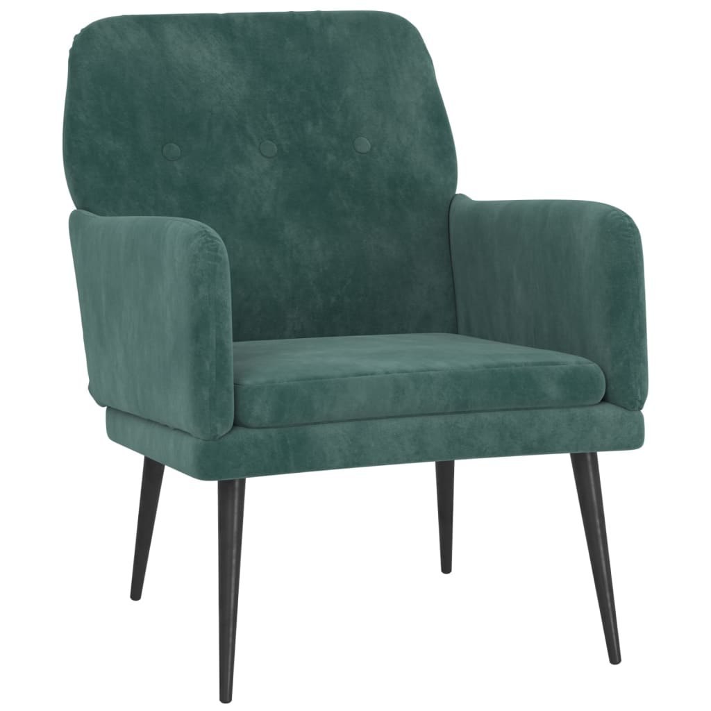 Fotel, ciemnozielony, 62x79x79 cm, obity aksamitem Lumarko!