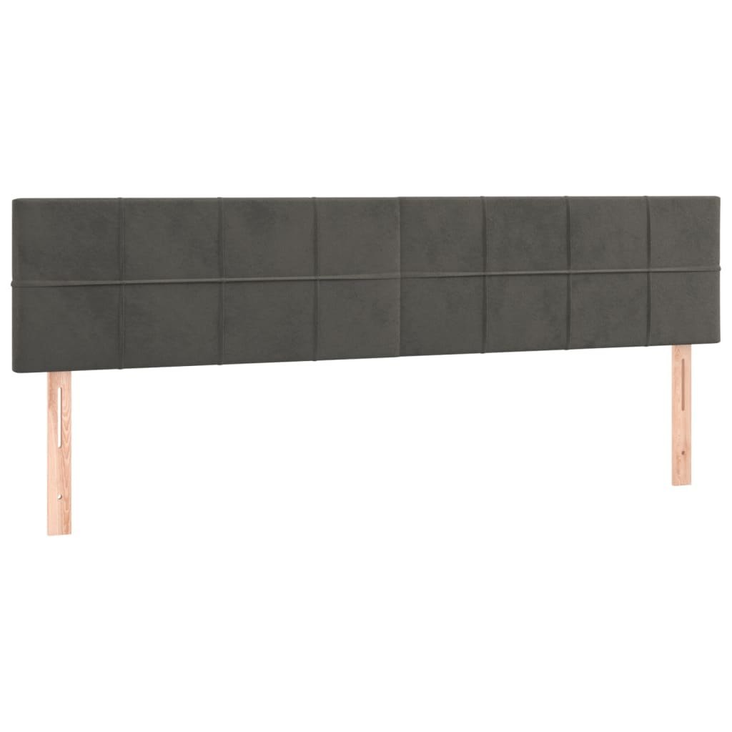 Zagłówki do łóżka, 2 szt, ciemnoszary, 100x5x78/88cm, aksamitny Lumarko!