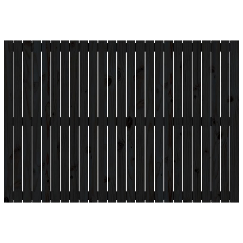 Wezgłowie łóżka, czarne, 159,5x3x110 cm, lite drewno sosnowe Lumarko!