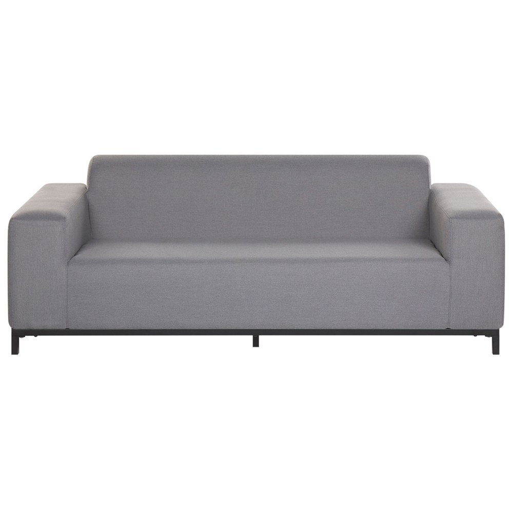 Sofa ogrodowa szara z czarnym ROVIGO