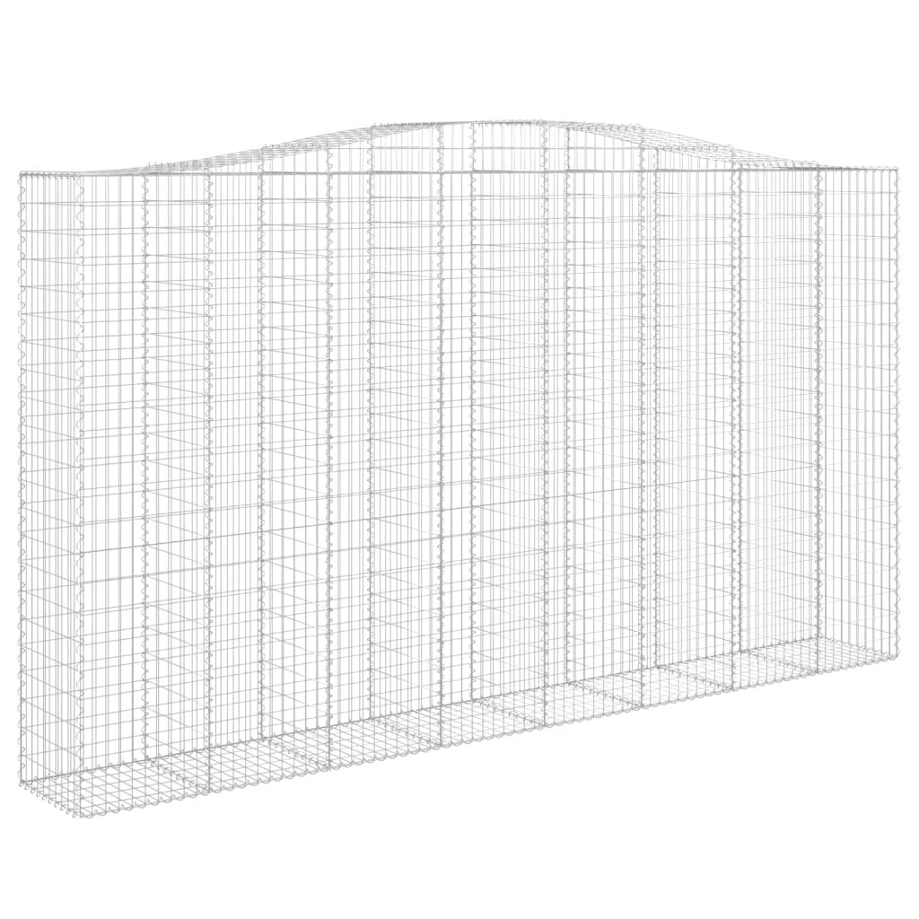 Kosze gabionowe, 3 szt, 400x50x220/240 cm, galwanizowane żelazo Lumarko!