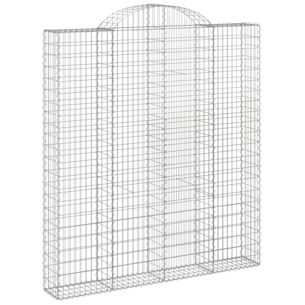 Kosze gabionowe, 2 szt, 200x30x220/240 cm, galwanizowane żelazo Lumarko!