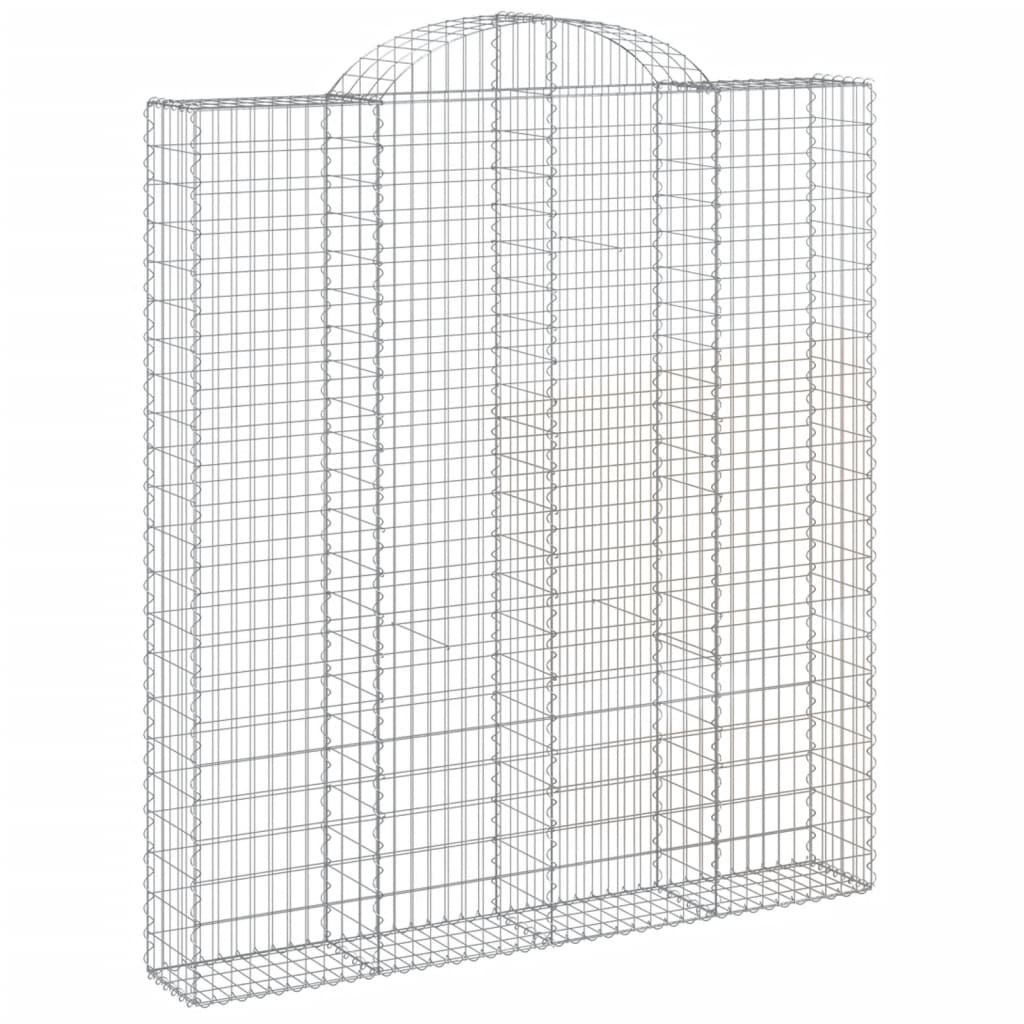 Kosze gabionowe, 3 szt, 200x30x220/240 cm, galwanizowane żelazo Lumarko!