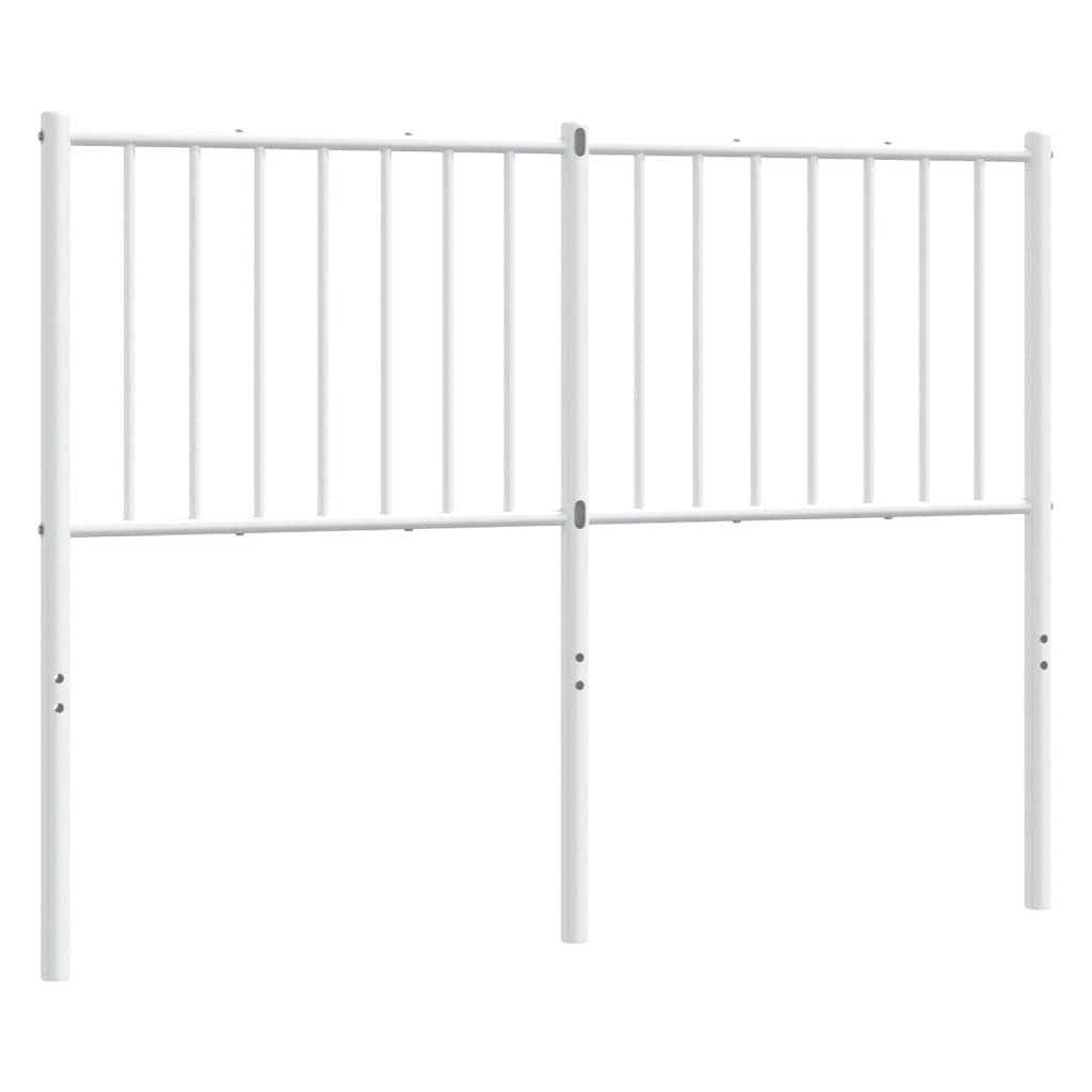 Metalowe wezgłowie, białe, 125x3x90 cm Lumarko!