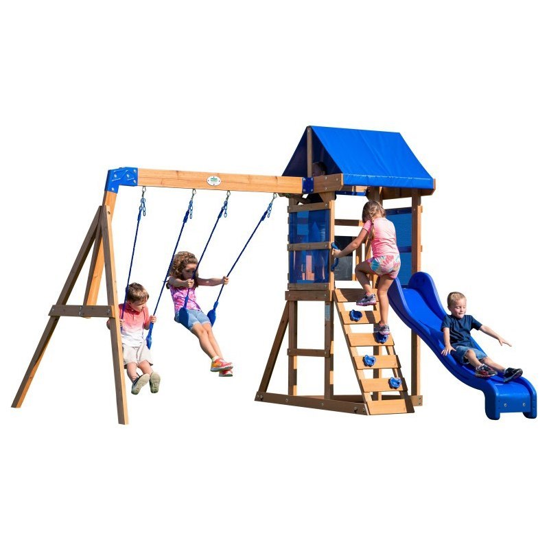 Drewniany Plac Zabaw Aurora Domek Zjeżdżalnia Backyard Discovery Lumarko!