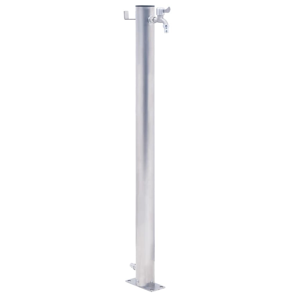 Kran ogrodowy na okrągłym słupku, 60 cm, stal nierdzewna Lumarko!