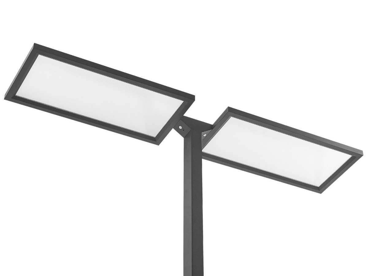 Lampa podłogowa LED metalowa czarna SCULPTOR