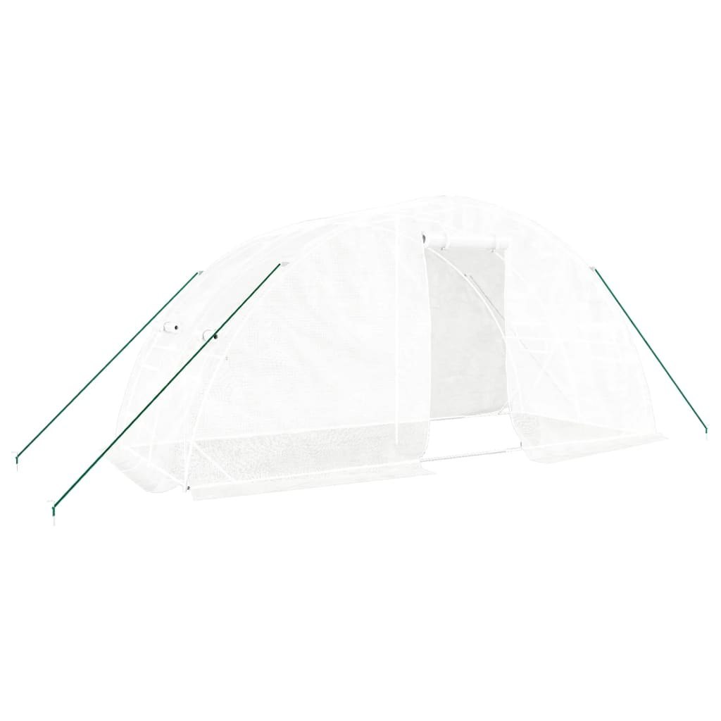 Szklarnia ze stalową ramą, biała, 10 m², 5x2x2,3 m Lumarko!