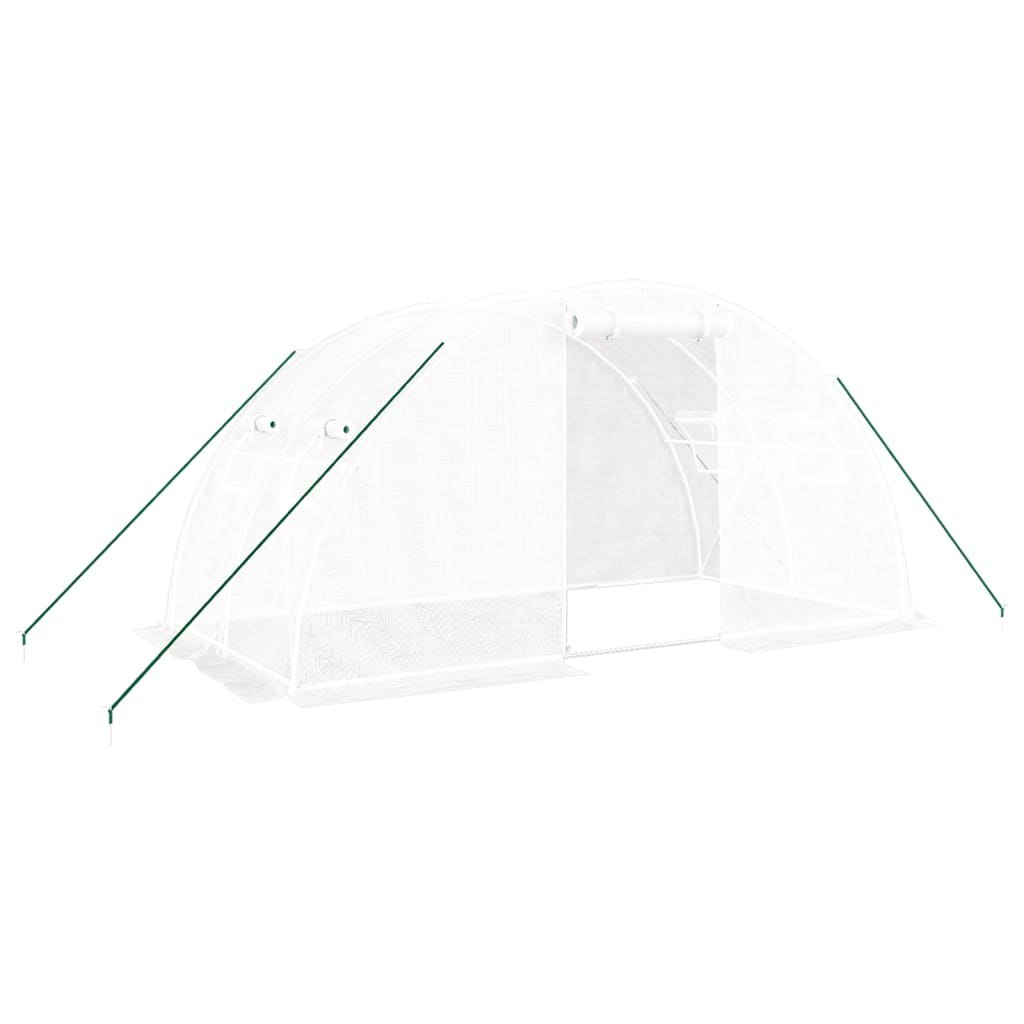 Szklarnia ze stalową ramą, biała, 8 m², 4x2x2 m Lumarko!