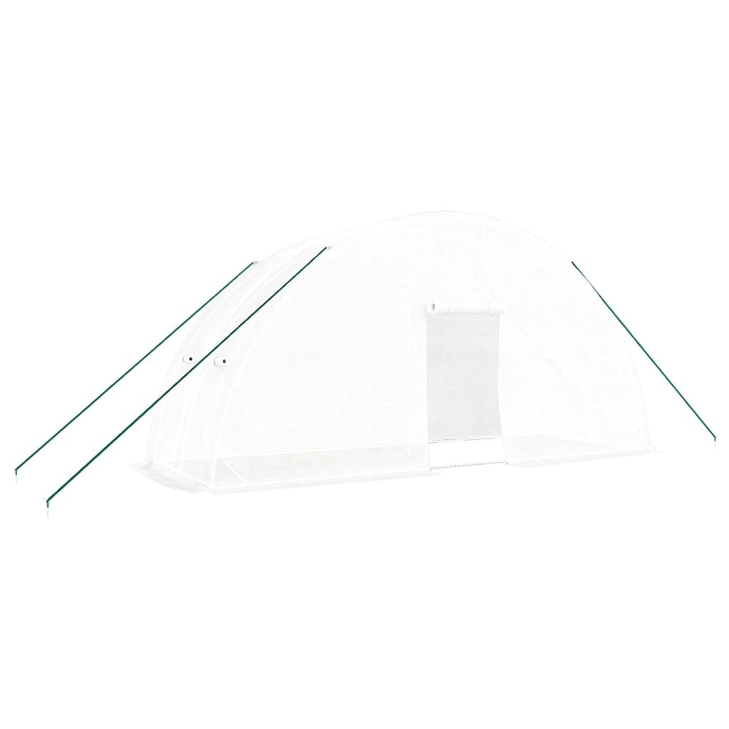 Szklarnia ze stalową ramą, biała, 12 m², 6x2x2,85 m Lumarko!
