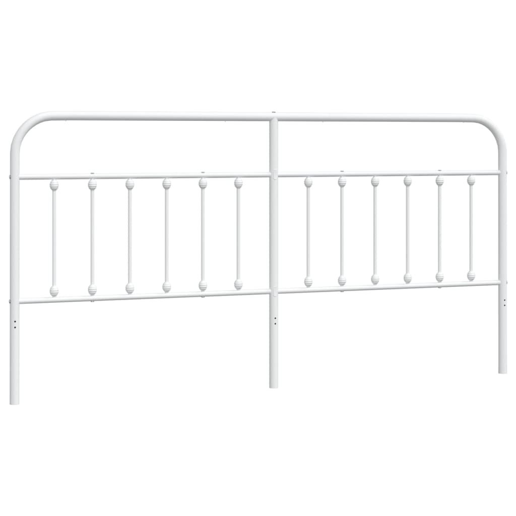 Metalowe wezgłowie, białe, 200 cm Lumarko!