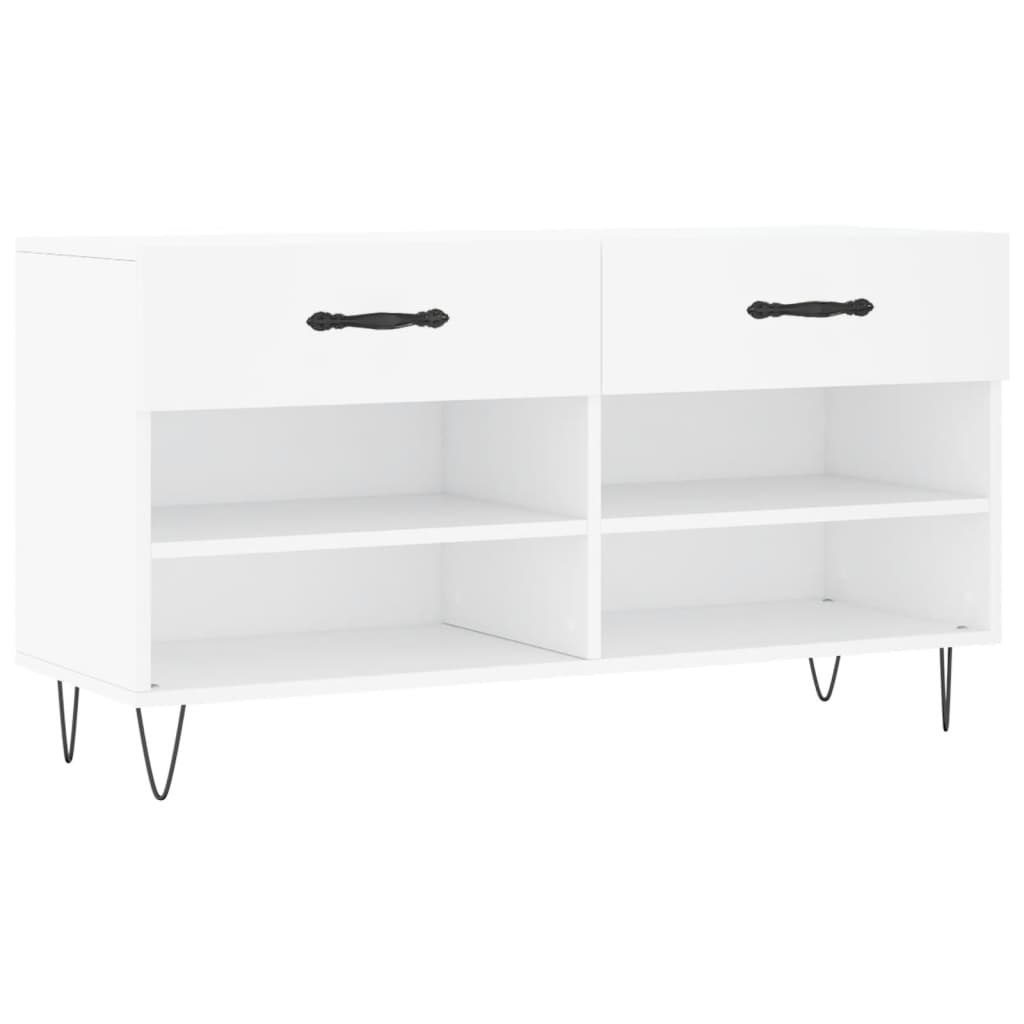 Ławka z miejscem na buty, biała, 102x35x55 cm Lumarko!