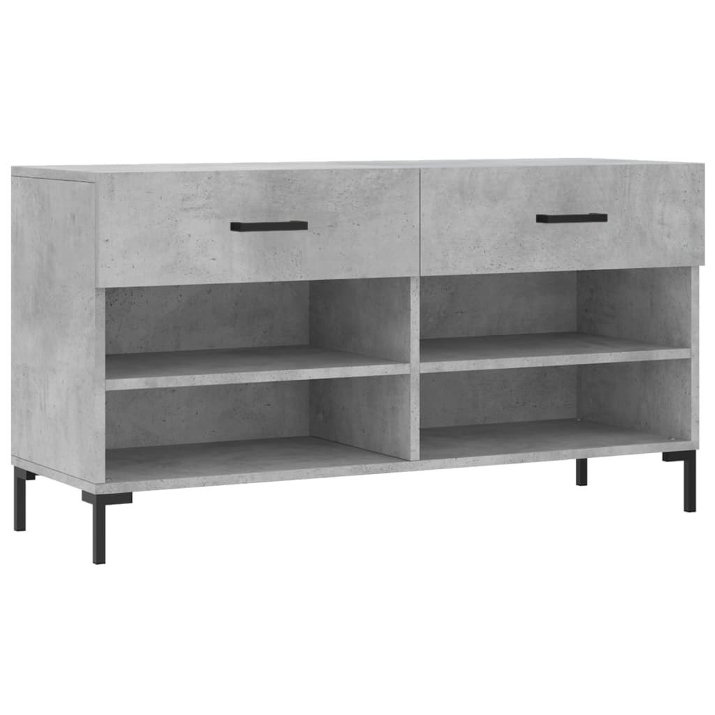 Ławka z miejscem na buty, szarość betonu, 102x35x55 cm Lumarko!