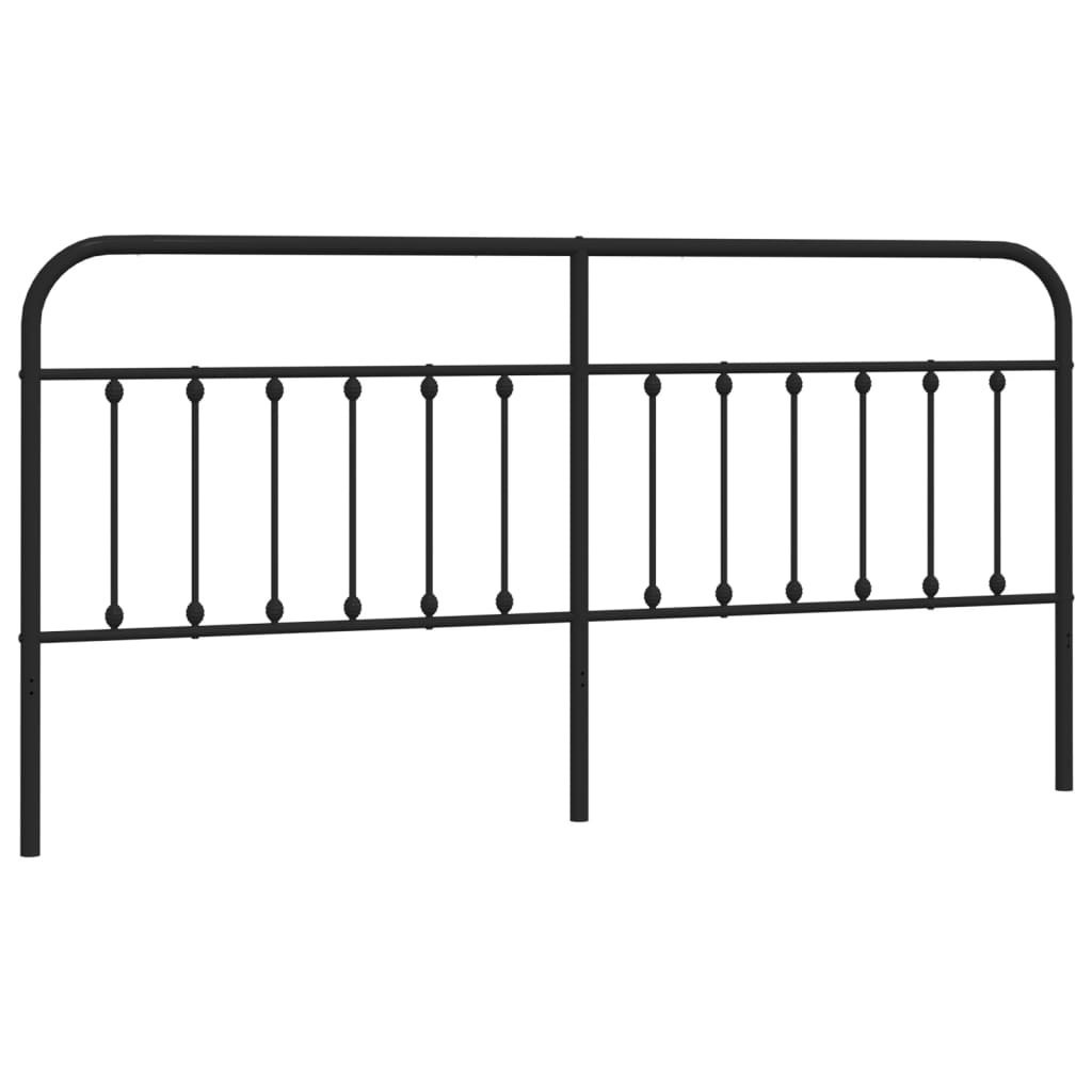 Metalowe wezgłowie, czarne, 200 cm Lumarko!