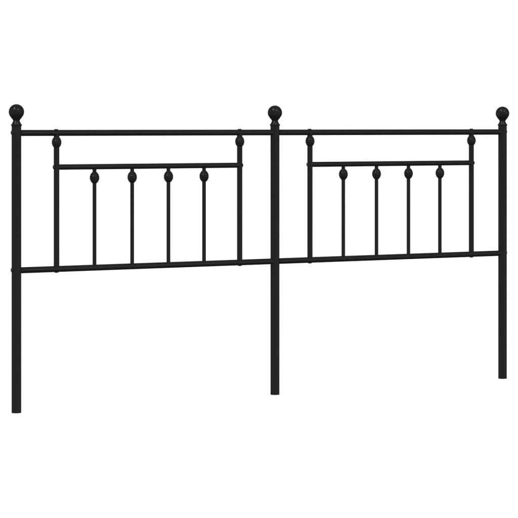 Metalowe wezgłowie, czarne, 200 cm Lumarko!