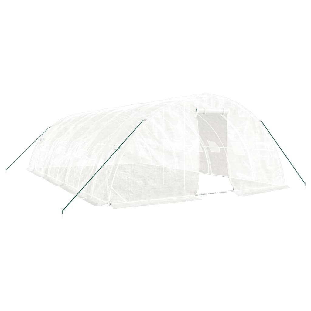 Szklarnia ze stalową ramą, biała, 40 m², 8x5x2,3 m Lumarko!