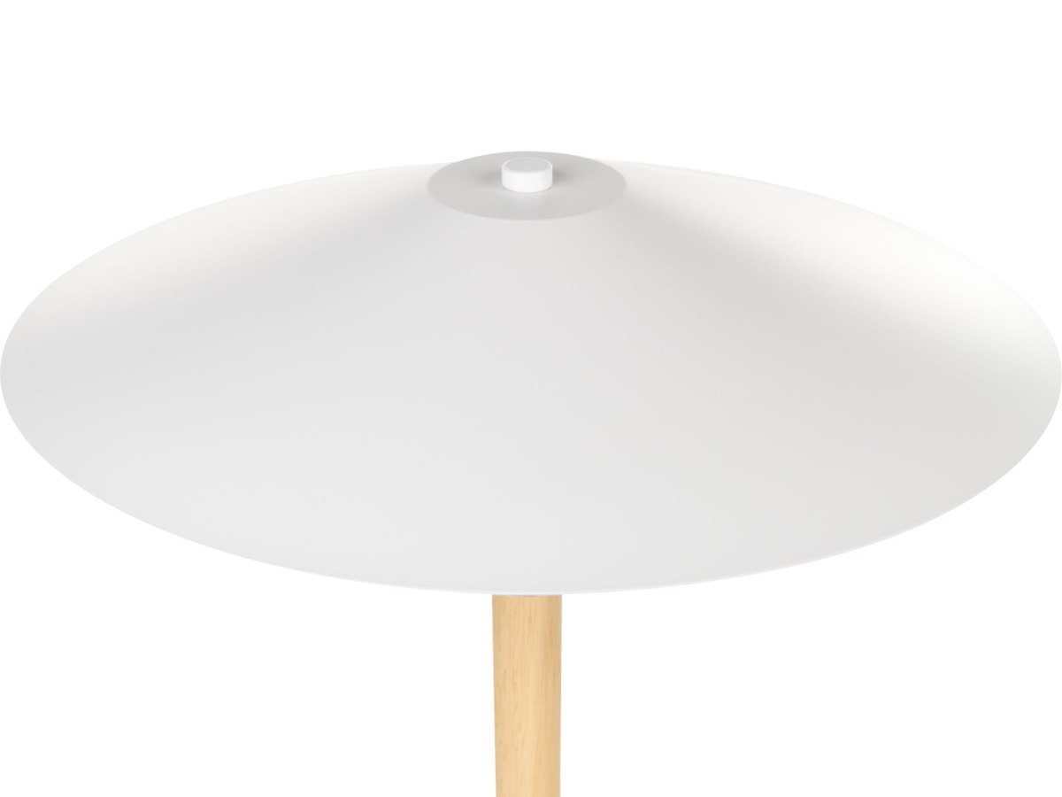 Lampa podłogowa drewniana biała MOPPY