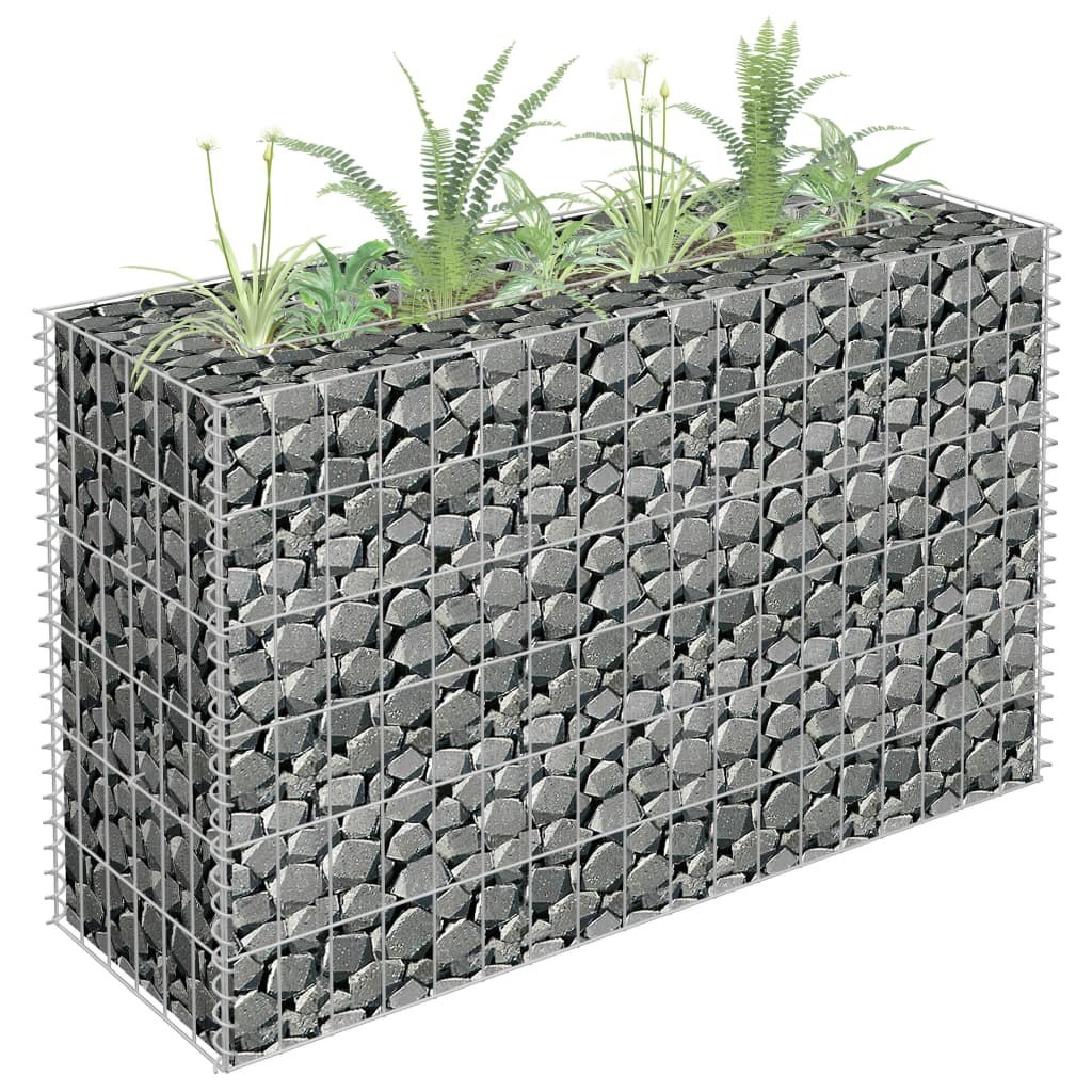 Podwyższona donica gabionowa, galwanizowana stal, 90x30x60 cm Lumarko!