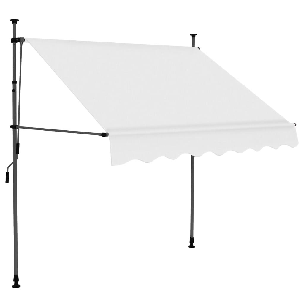 Ręcznie zwijana markiza z LED, 150 cm, kremowa Lumarko!