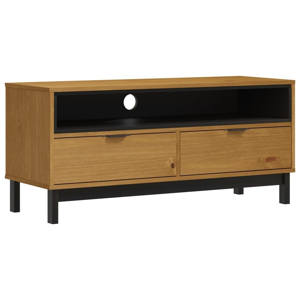 Szafka pod TV FLAM, 110x40x50 cm, lite drewno sosnowe Lumarko!