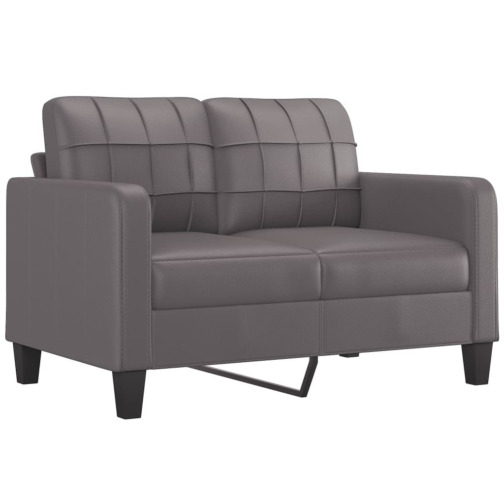 2-osobowa sofa, szary, 120 cm, sztuczna skóra Lumarko!