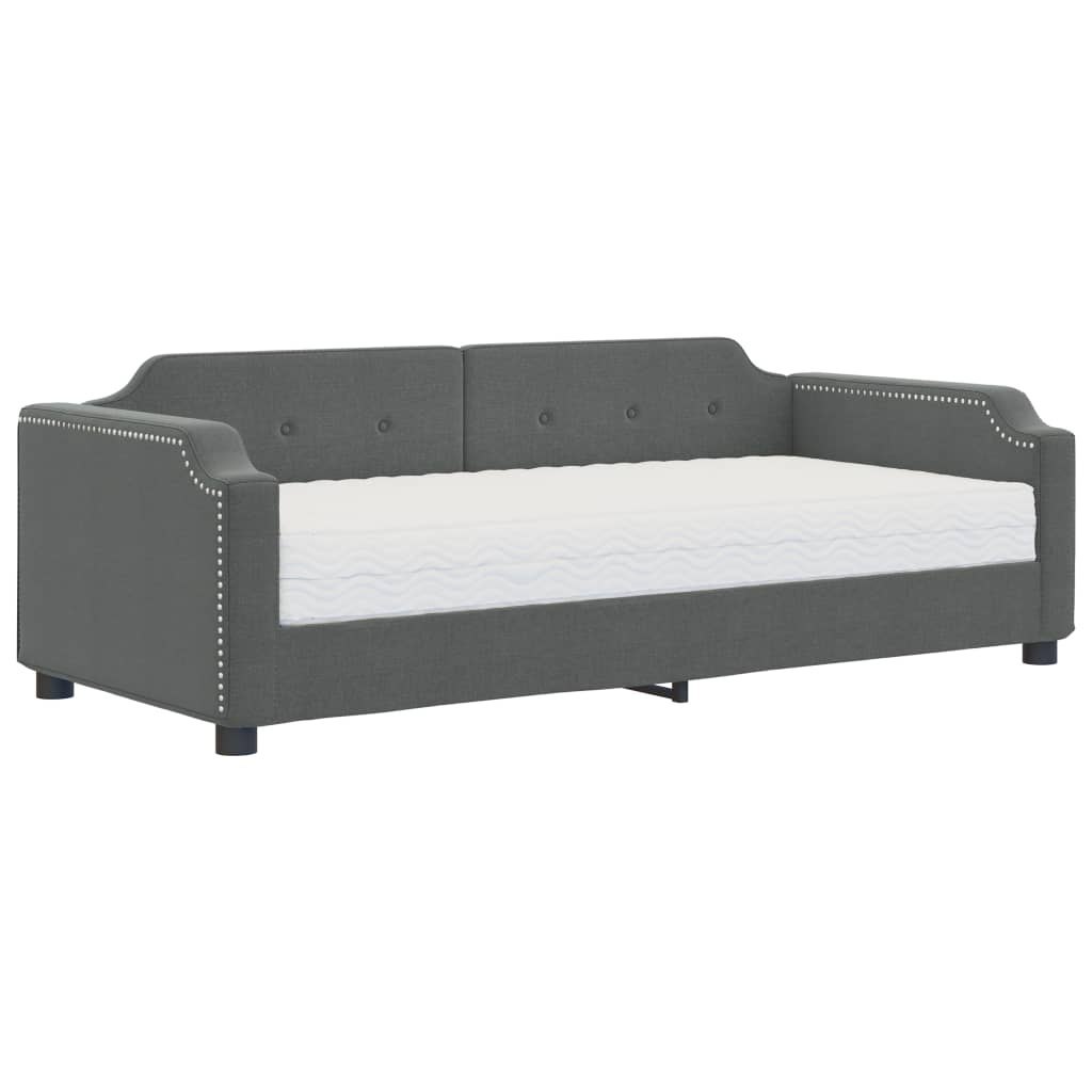 Sofa z materacem do spania, ciemnoszara, 80x200 cm, tkanina Lumarko!