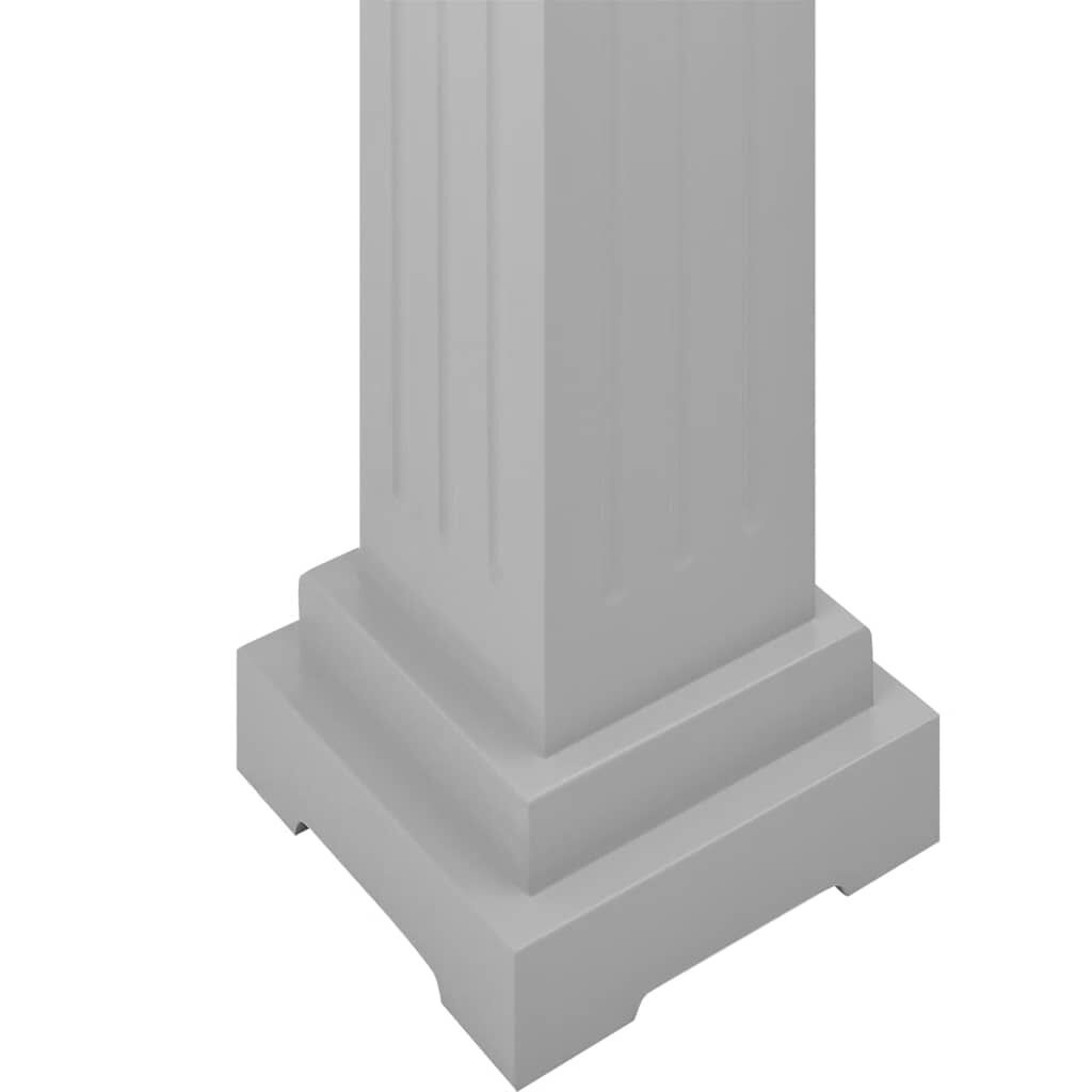 Klasyczny kwietnik w kształcie kolumny, szary, 17x17x66 cm, MDF  Lumarko!