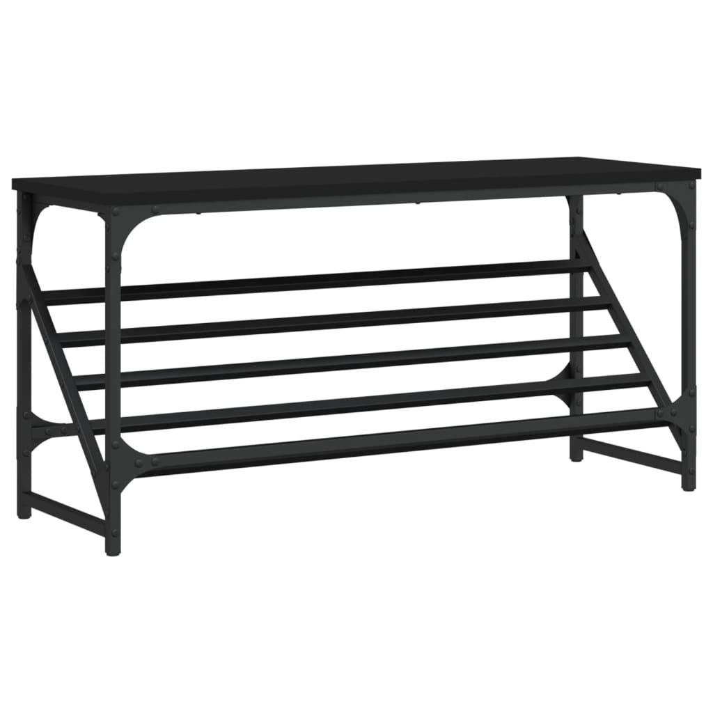 Stojak na buty, czarny, 90x30x45 cm, materiał drewnopochodny Lumarko!
