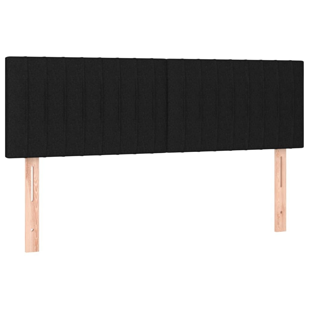 Zagłówki do łóżka, 2 szt., czarne, 72x5x78/88 cm, tkanina Lumarko!