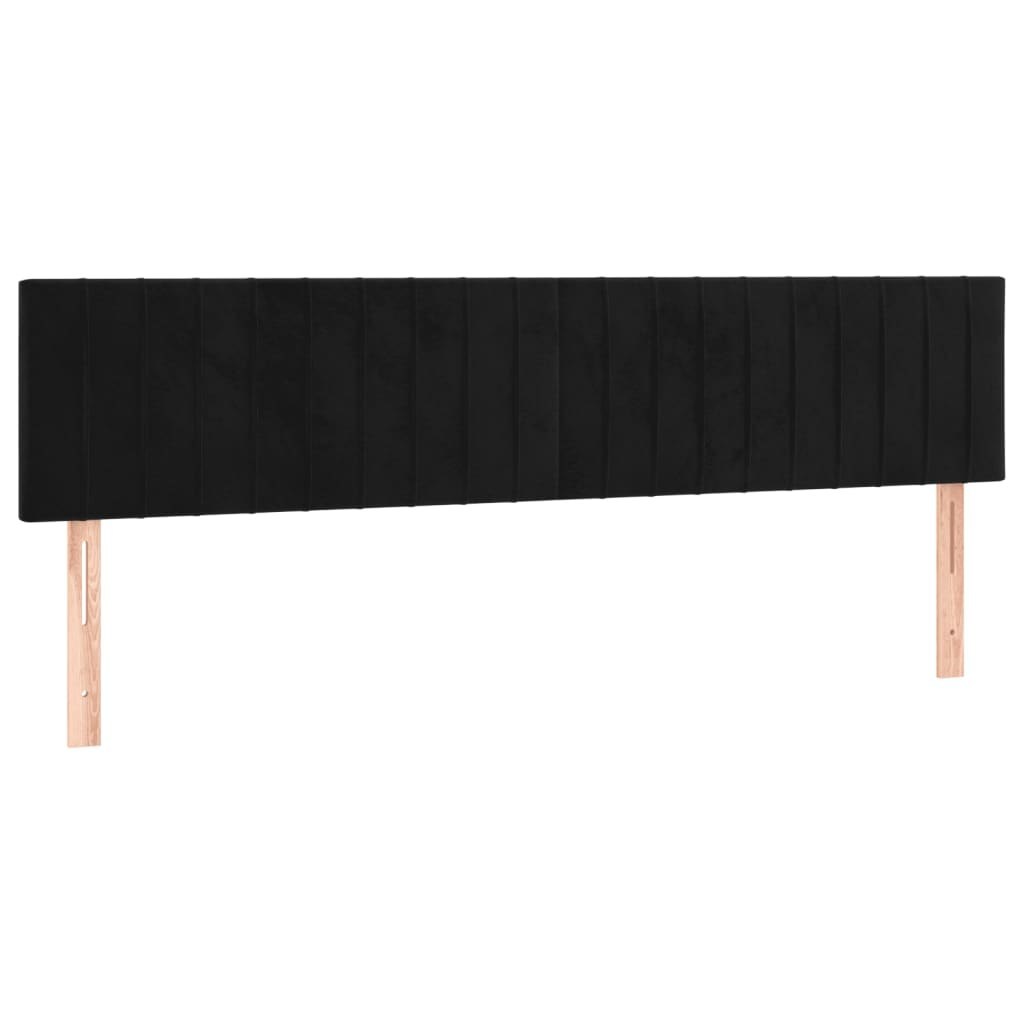 Zagłówki do łóżka, 2 szt., czarne, 90x5x78/88 cm, aksamit Lumarko!