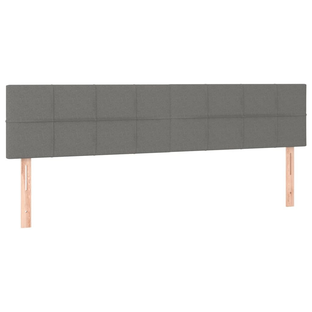 Zagłówki do łóżka, 2 szt., ciemnoszary, 80x5x78/88 cm, tkanina Lumarko!