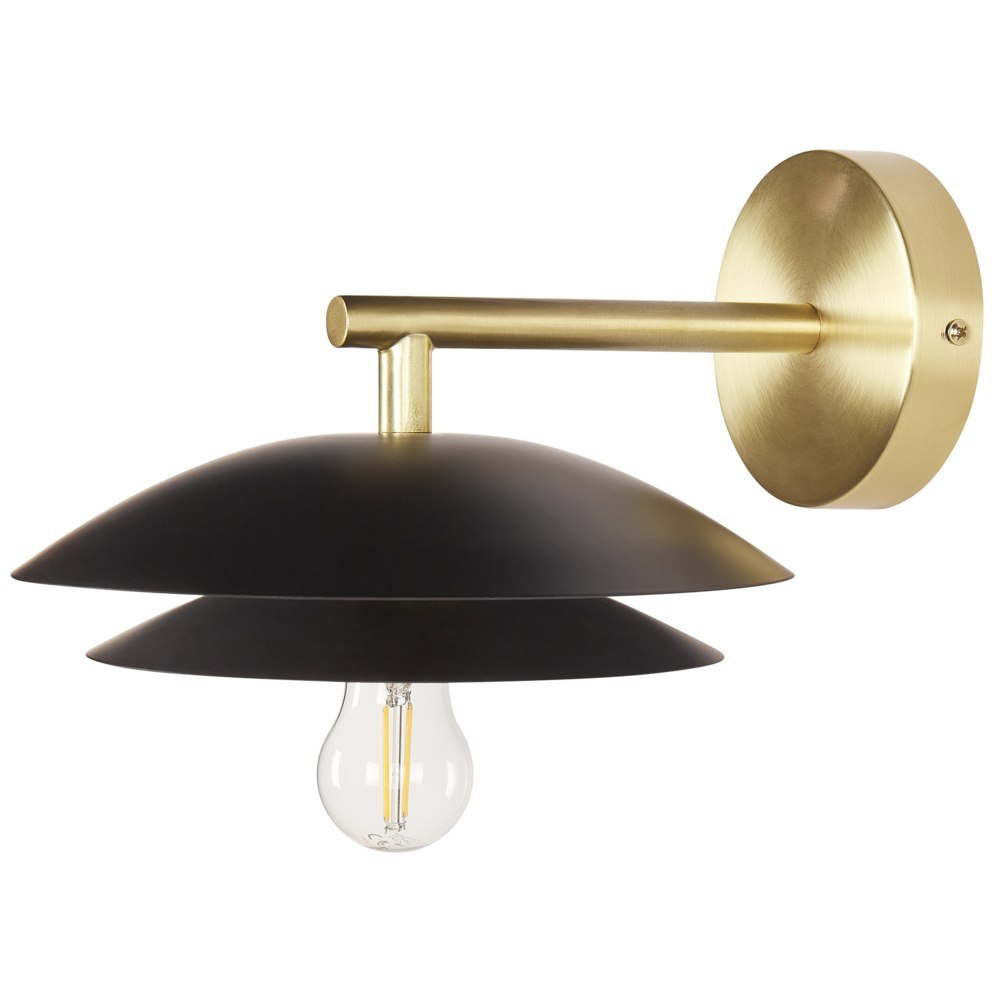 Lampa ścienna metalowa czarna LASOLO